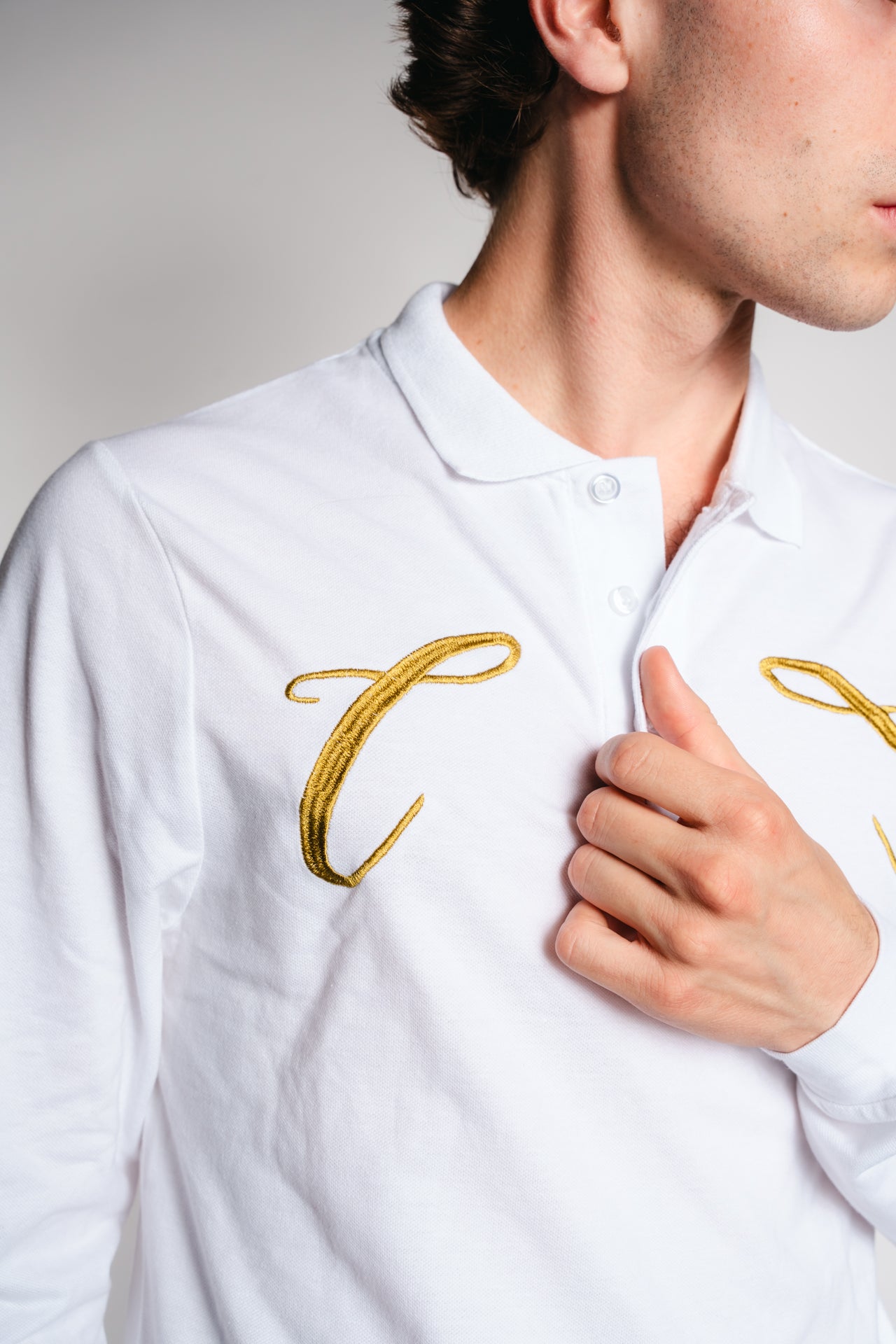 Champagneros Club Sylt - Longsleeve Poloshirt - White