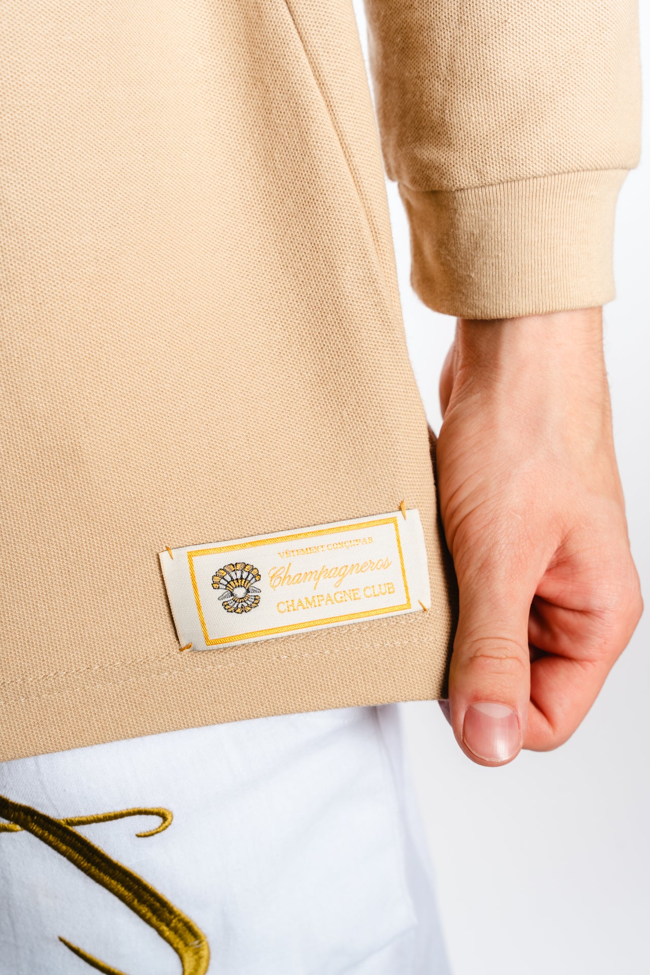 Champagneros Club Sylt - Longsleeve Poloshirt - Sand