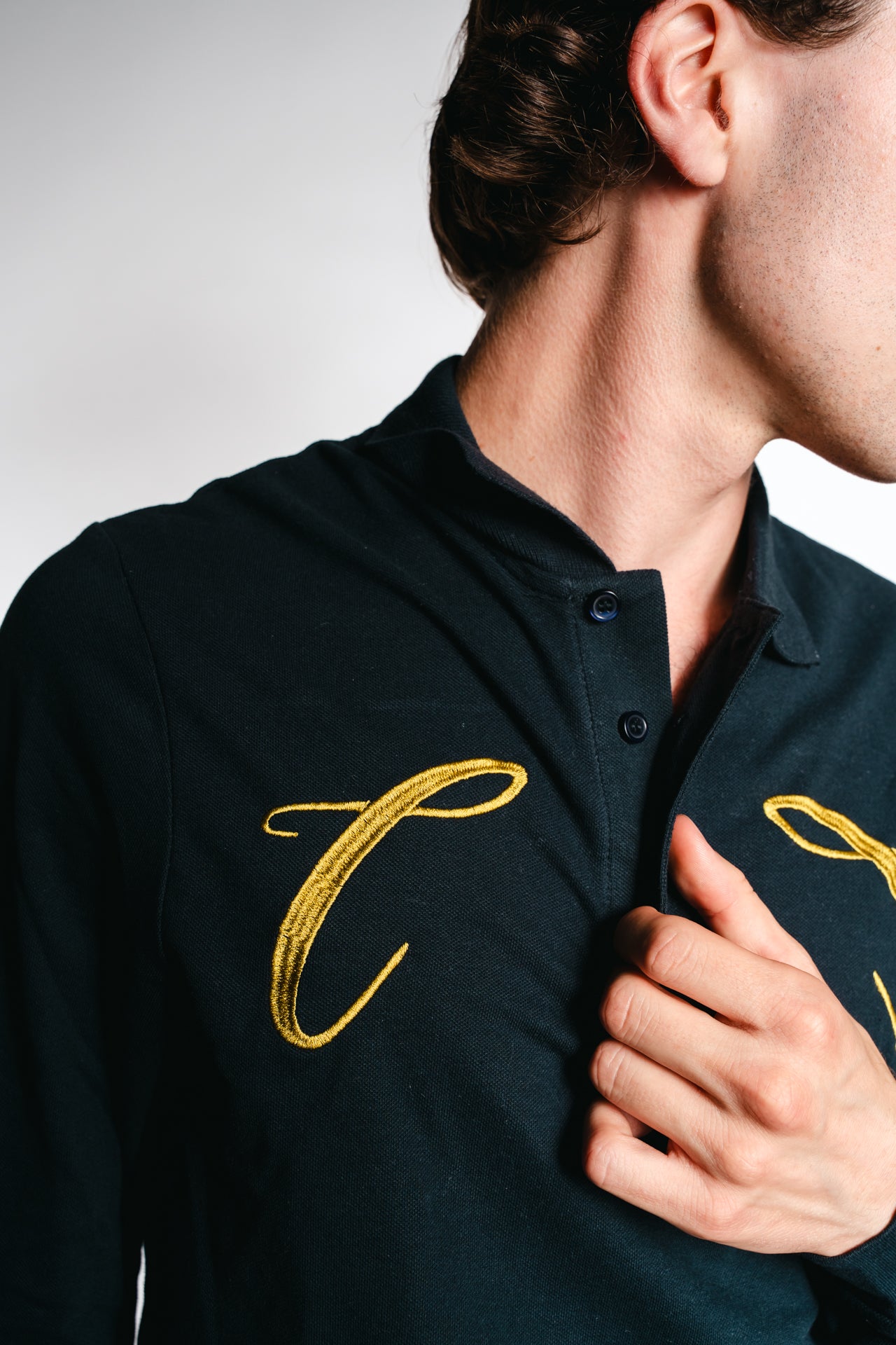 Champagneros Club Sylt - Longsleeve Poloshirt - Navy Blue