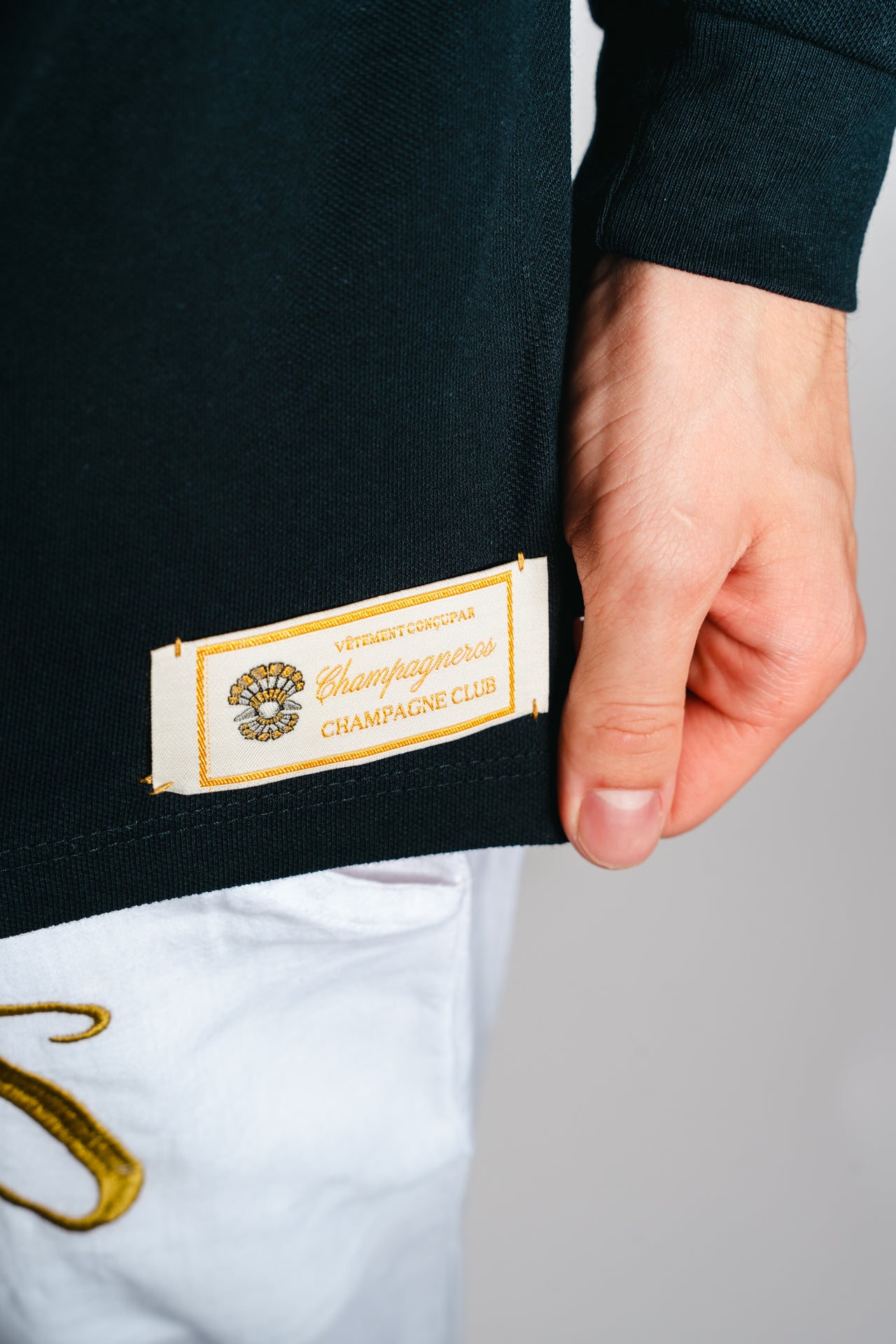 Champagneros Club Sylt - Longsleeve Poloshirt - Navy Blue