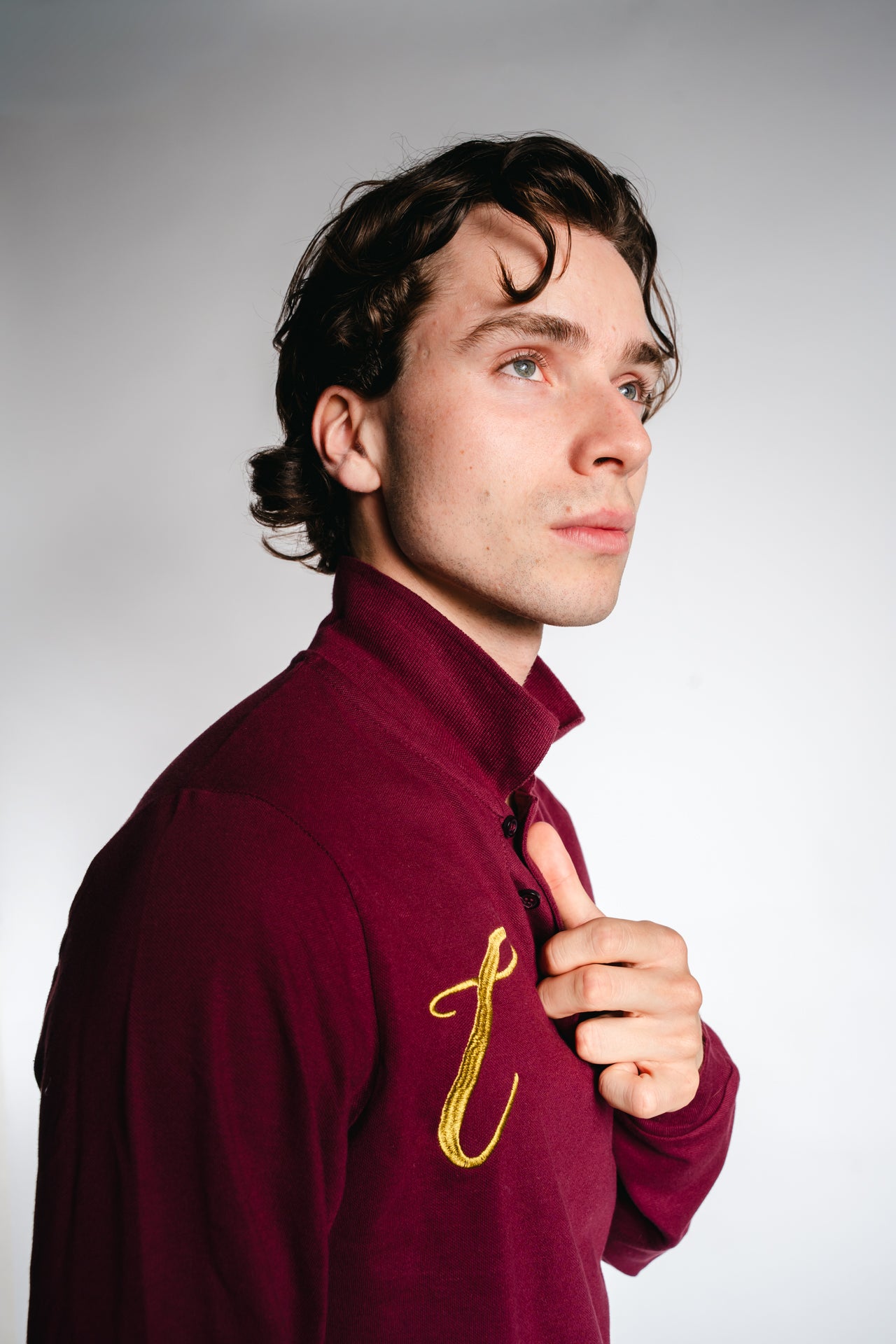 Champagneros Club Sylt - Longsleeve Poloshirt - Burgundy