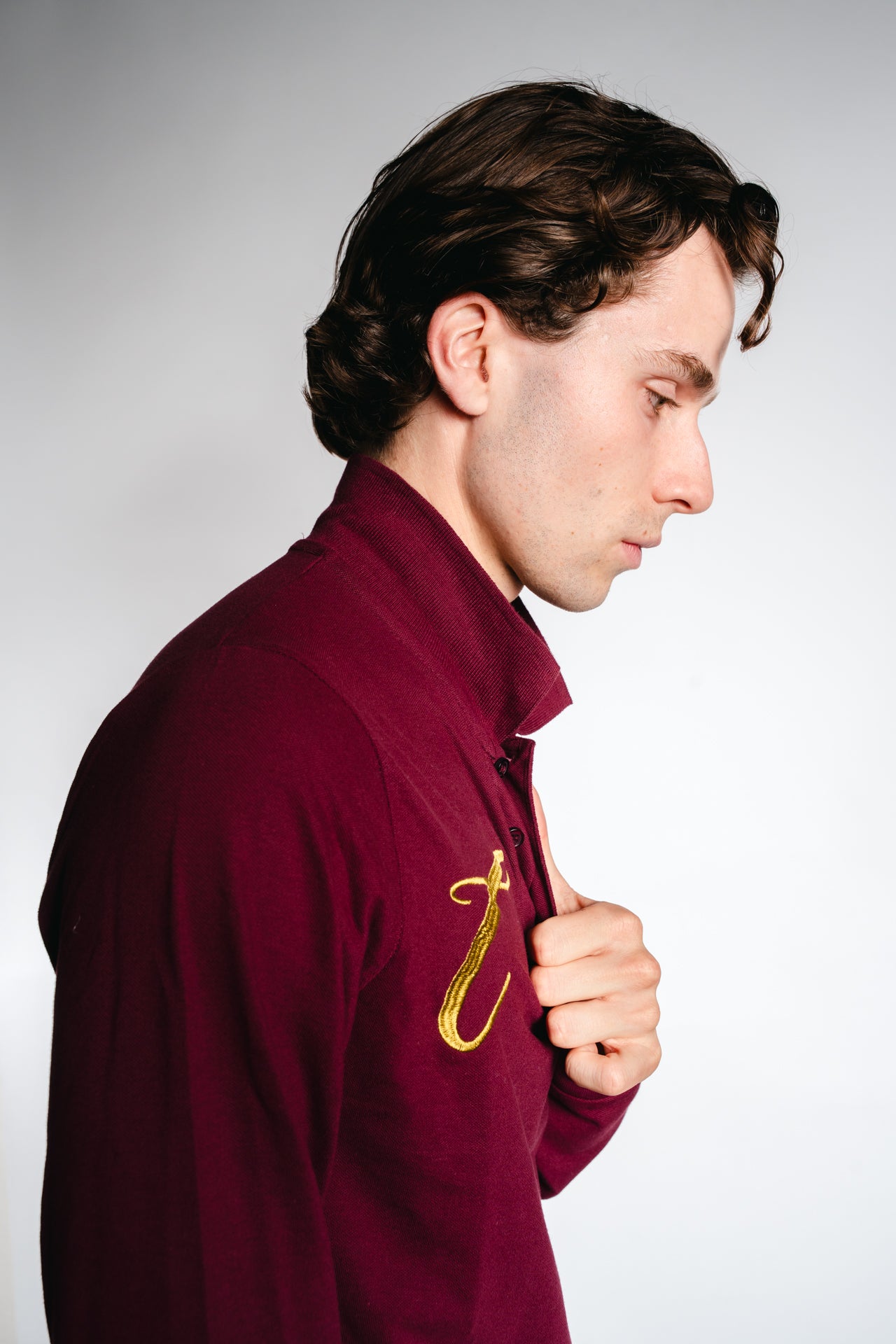 Champagneros Club Sylt - Longsleeve Poloshirt - Burgundy