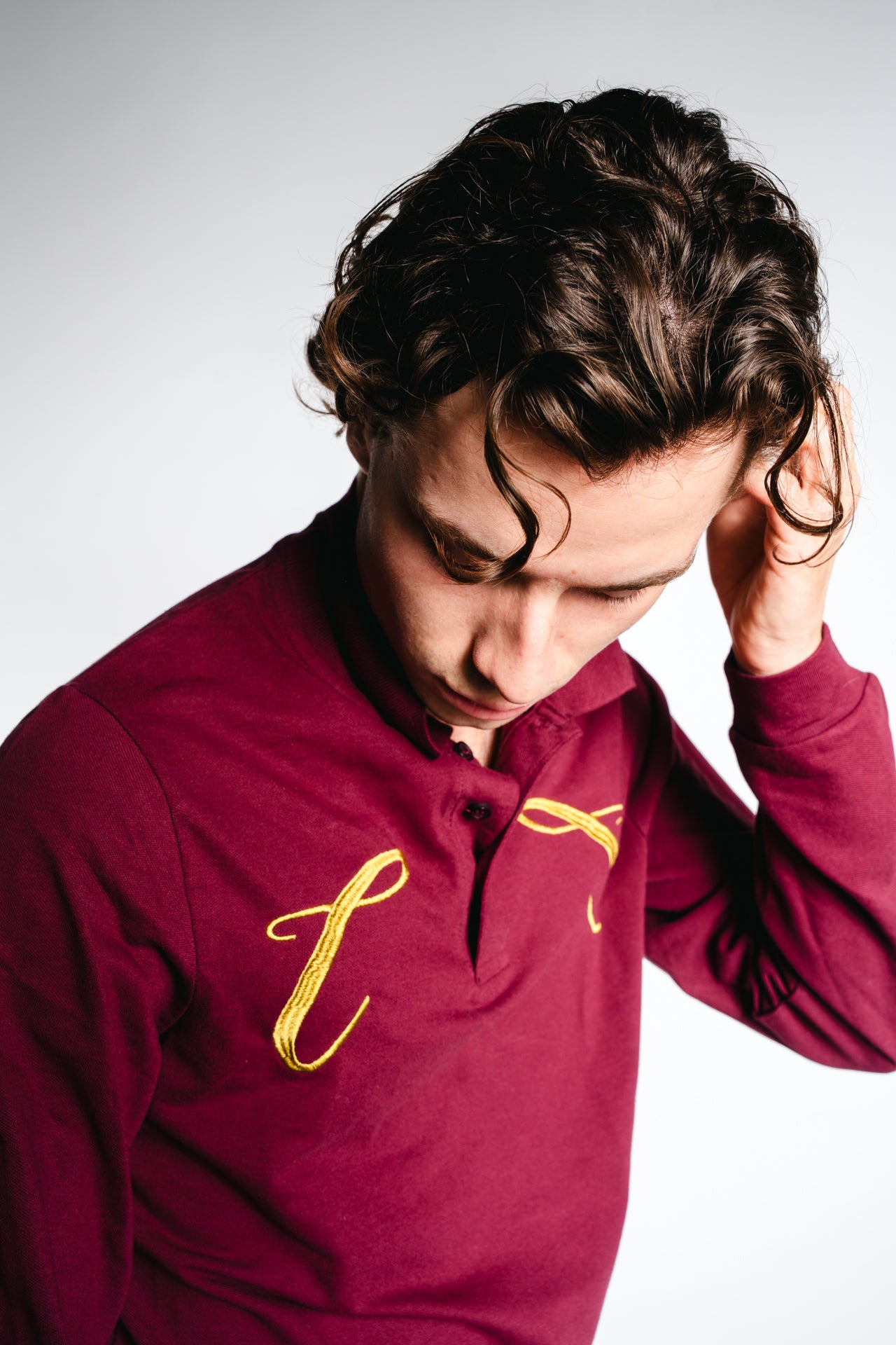 Champagneros Club Sylt - Longsleeve Poloshirt - Burgundy