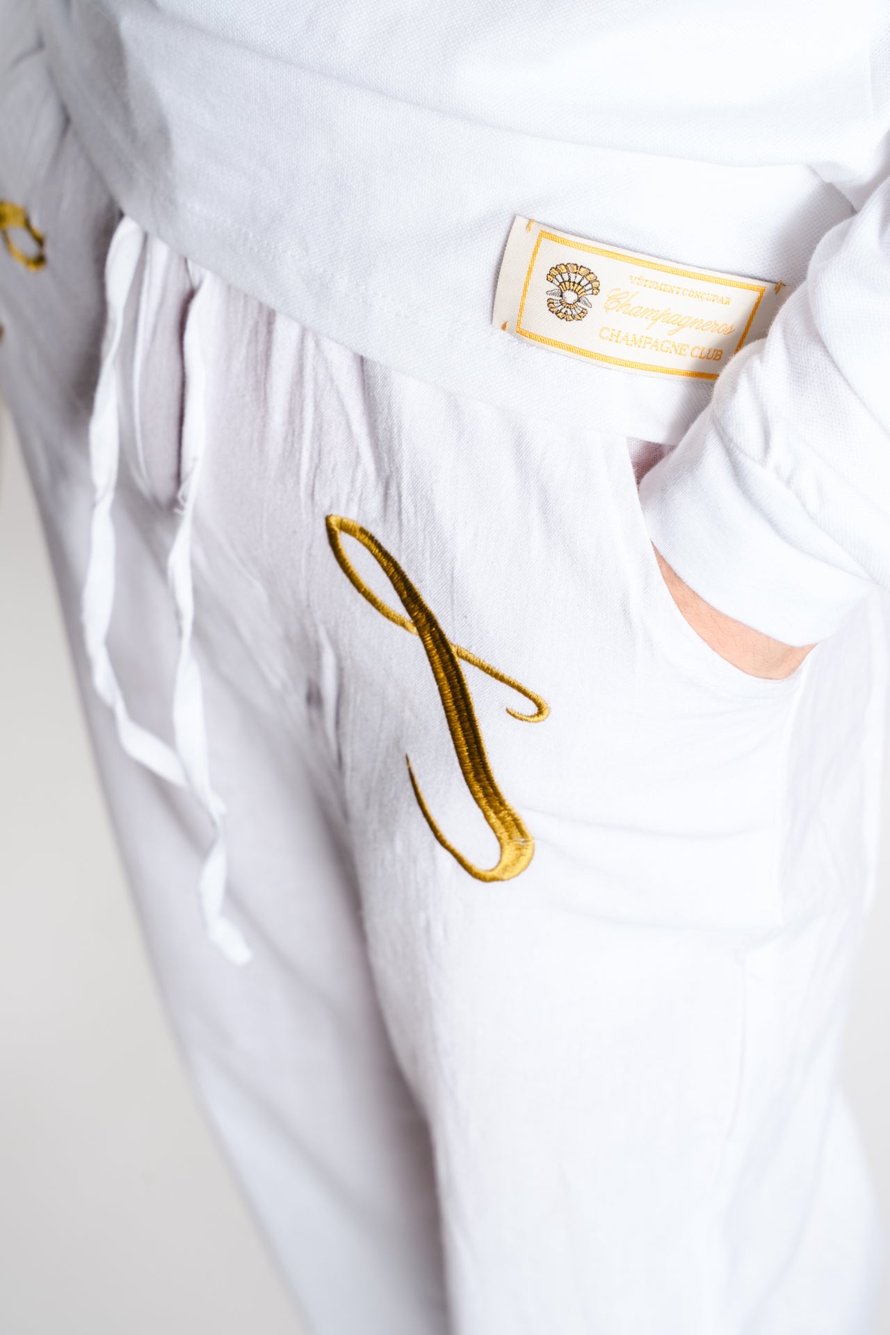 Champagneros Club Sylt - Pantalon Blanche
